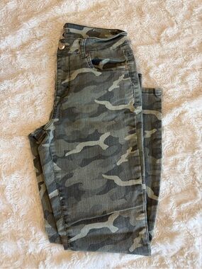 Maurices Camo Skinny Jeans - Olive Green & Dark Green